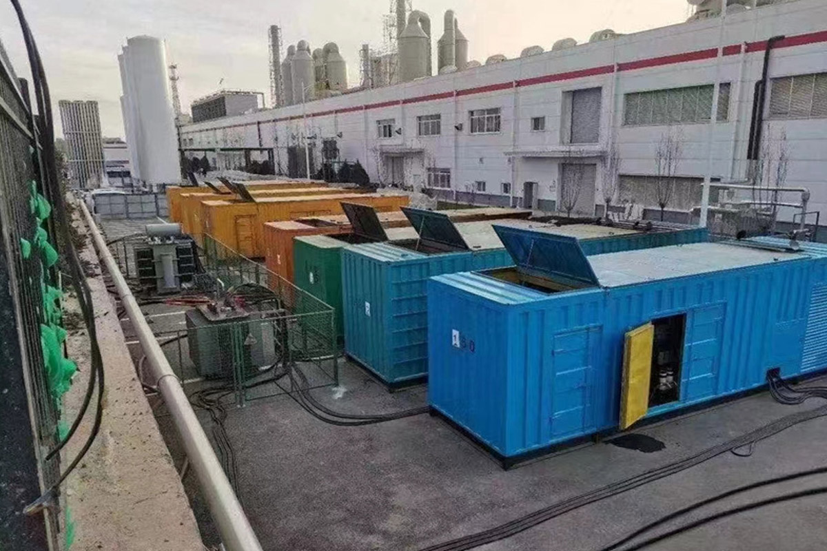 美兰发电机租赁施工现场
